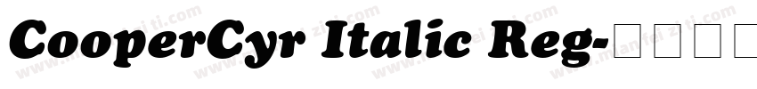 CooperCyr Italic Reg字体转换